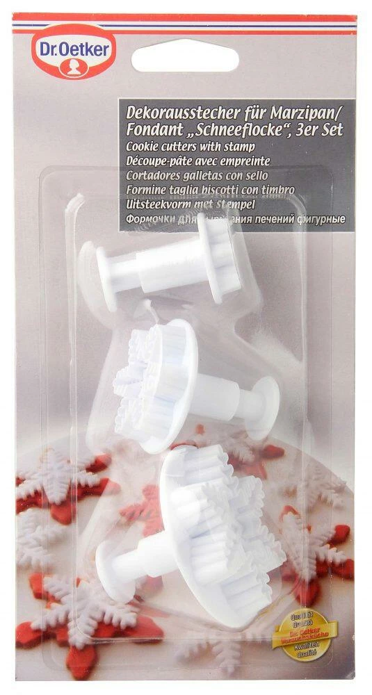 Dr. Oetker Dekorausstecher "Schneeflocke", 3er Set 2 Dr. Oetker Dekorausstecher "Schneeflocke", 3er Set - Image 2