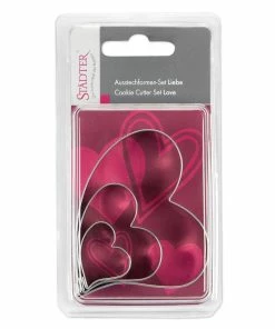 Städter Ausstechform Liebe 3,5–9 Cm Set, 3-teilig -Emil-Henry-Laden 201 002128 V01
