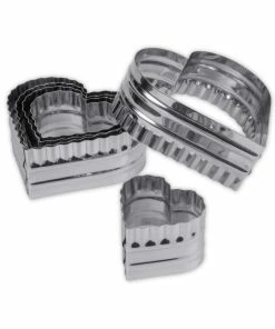 Städter Ausstechform Herzen 5–10,5 Cm Glatt / Gewellt Set, 6-teilig