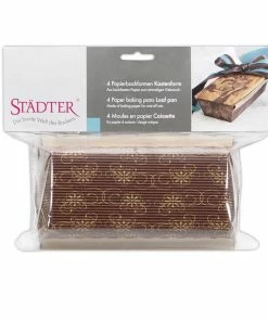 Städter Papierform Kastenform 18 X 9 Cm / H 3,5 Cm Braun 4 Stück -Emil-Henry-Laden 201 903807 V01