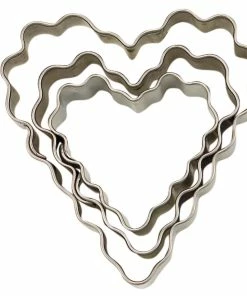 Städter Ausstechform Herz 3,5 / 4,5 / 6 Cm Gewellt Set, 3-teilig