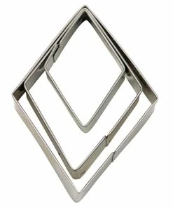 Städter Ausstechform Rhombus 3 / 5 / 7 Cm Glatt Set, 3-teilig