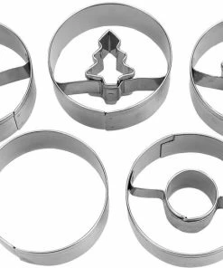 Städter Linzer-Ausstecher Spitzbub Ø 4 Cm / H 1,5 Cm Glatt Set, 5-teilig