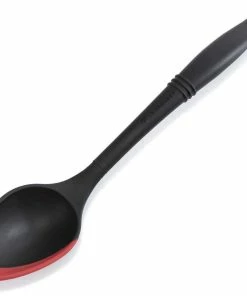 Le Creuset Servierlöffel In Schwarz Mit Kirschrot