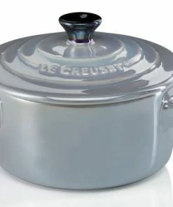 Le Creuset Mini Cocotte In Perlgrau Metallic
