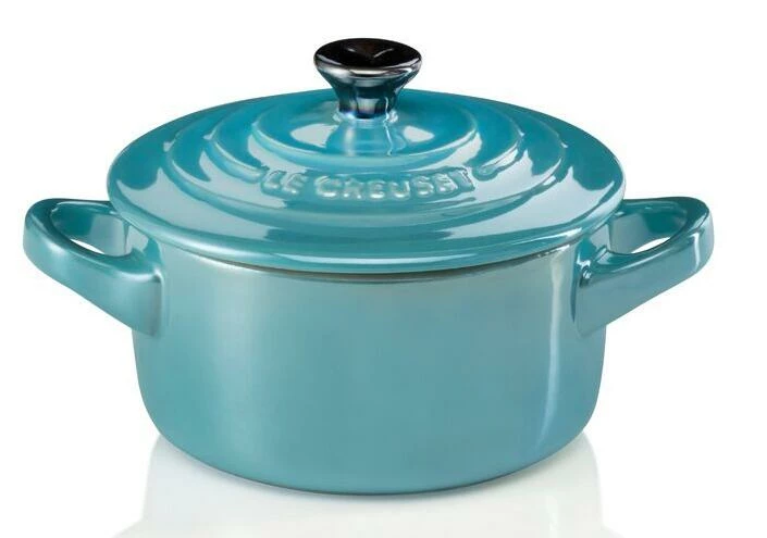 Le Creuset Mini Cocotte In Karibik Metallic 1 Le Creuset Mini Cocotte In Karibik Metallic