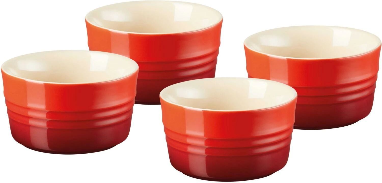 Le Creuset 4-er Set Förmchen In Kirschrot 1 Le Creuset 4-er Set Förmchen In Kirschrot
