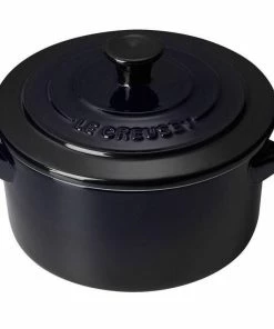 Le Creuset Mini Cocotte In Schwarz Glänzend