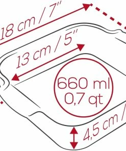 Appolia Auflaufform Quadratisch In Rot -Emil-Henry-Laden APPOLIA DIMENSIONS Carre 18 2