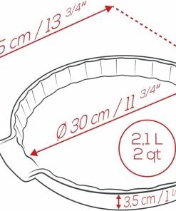 Appolia Tarteform 30 Cm In Rot -Emil-Henry-Laden APPOLIA DIMENSIONS Tarte 30 2
