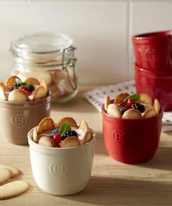 Emile Henry Töpfchen Nr. 8 In Granatapfel, 2er Set -Emil-Henry-Laden EH 1008 Amb Ramekin Fruits H 4