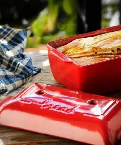 Emile Henry Kasten-Brotbackform In Granatapfel -Emil-Henry-Laden EH 5504 Amb PainMoule BreadLoafBaker BananaBread Lid V