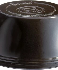 Emile Henry Brotbackform Rund In Fusain