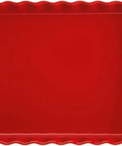 Emile Henry Kuchenform Rechteckig In Granatapfel -Emil-Henry-Laden EH 6038 346038 TourtiereRect RectDeepFlanDish Top