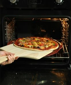 Emile Henry Pizzastein In Fusain, 37 Cm -Emil-Henry-Laden EH 761X Amb PizzaStone CherryTomatoes Olives Mozza Oven V