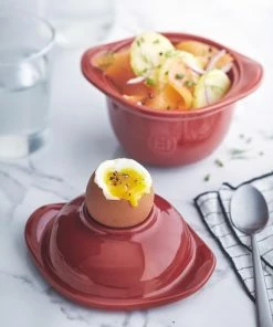 Emile Henry Mini-Auflaufform "Egg Nest" In Grand Cru -Emil-Henry-Laden EH 8409 Amb Oeuf EggNest BoiledEgg PotatoSalad V