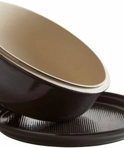Emile Henry Brotbackform-Set In Fusain -Emil-Henry-Laden EH 9108 799108 ClocheAPain BreadCloche Open