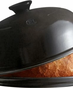 Emile Henry Brotbackform-Set In Fusain