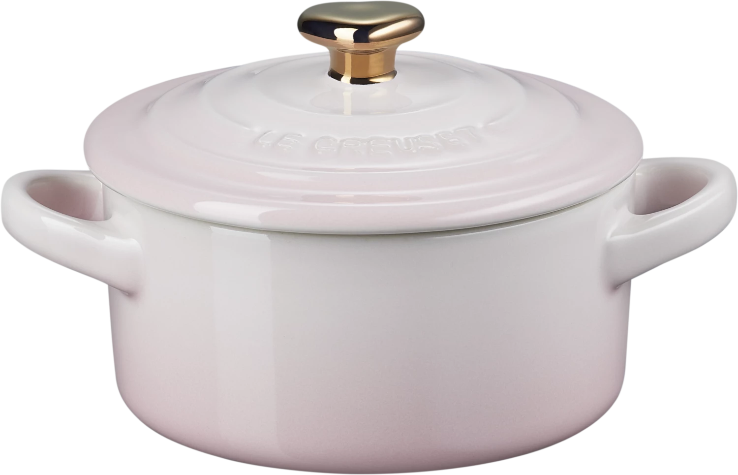 Le Creuset Mini Cocotte Mit Herzknopf In Shell Pink 2 Le Creuset Mini Cocotte Mit Herzknopf In Shell Pink - Image 2