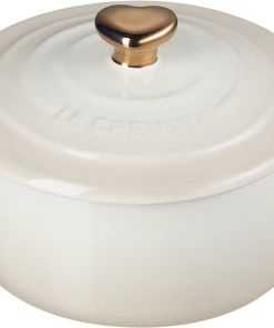 Le Creuset Mini Cocotte Mit Herzknopf In Meringue