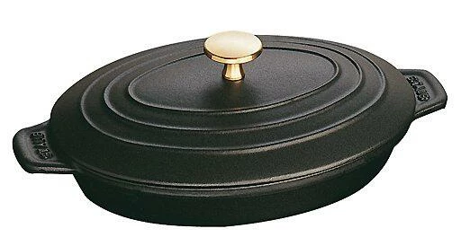 Staub Auflaufform Aus Gusseisen Mit Deckel, Oval 1 Staub Auflaufform Aus Gusseisen Mit Deckel, Oval
